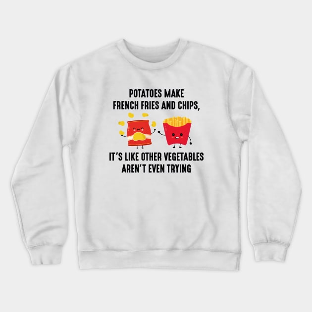 Potatoes Crewneck Sweatshirt by LuckyFoxDesigns
